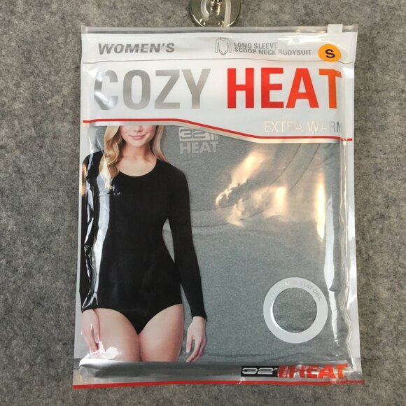 32 Degrees Bodysuit Womens S Long Sleeve Scoop Neck Base Layer Extra Warm Gray - Picture 1 of 8